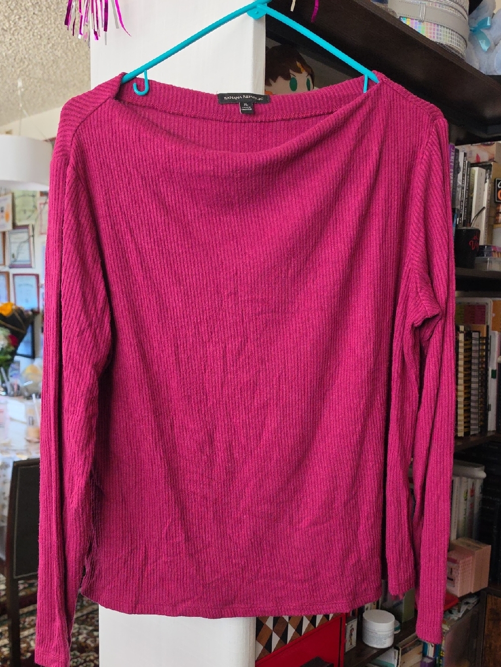 Banana Republic Ribbed Long Sleeve Knit Top